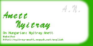 anett nyitray business card